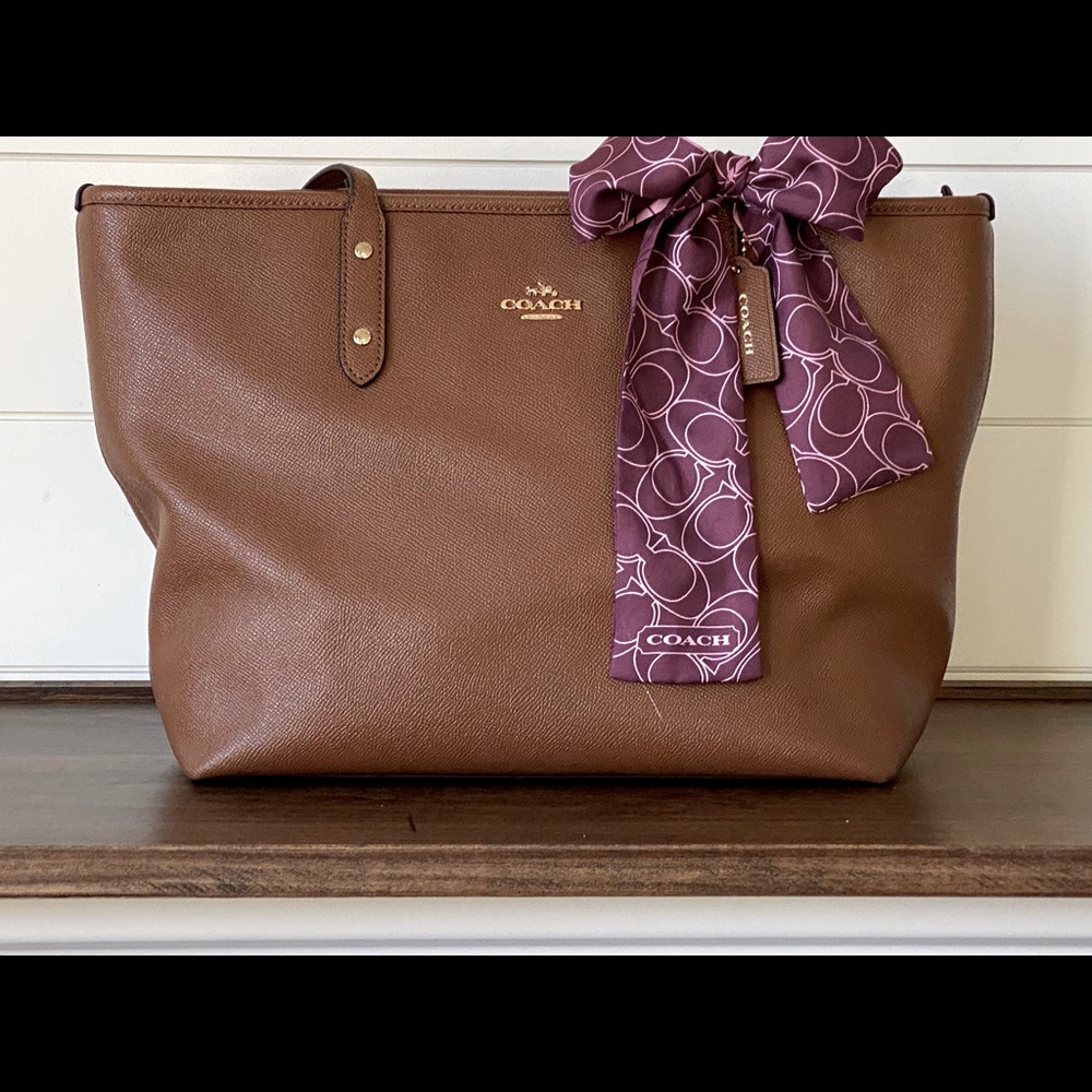 Coach tote and scarf